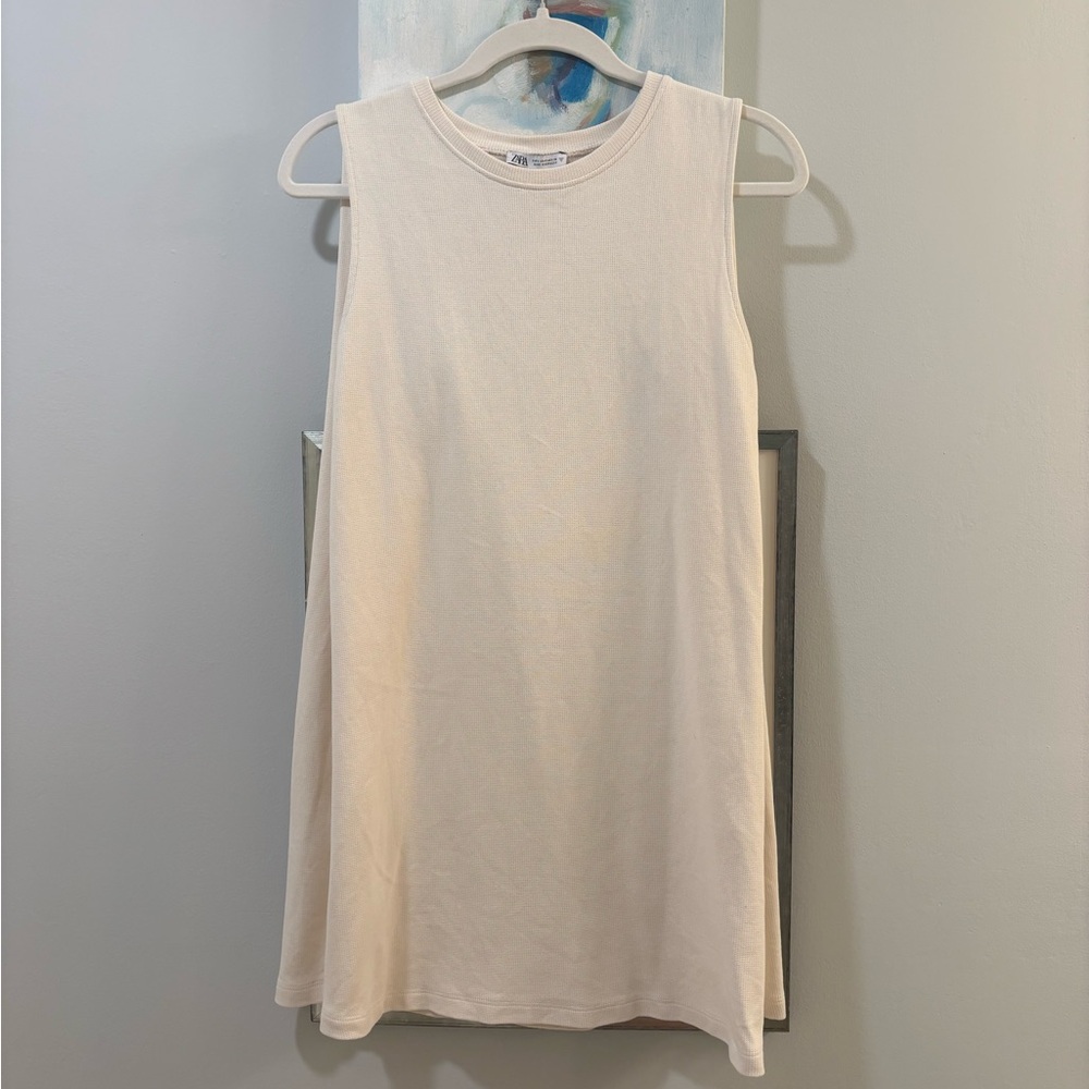Zara Off-White cape dress
